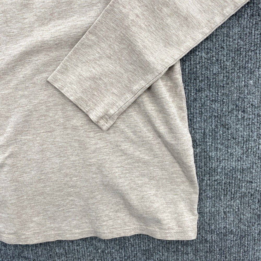 J.Jill Long Sleeve Tee Womens Small Beige Luxe Supima Cotton Granola Minimalist - Picture 6 of 8